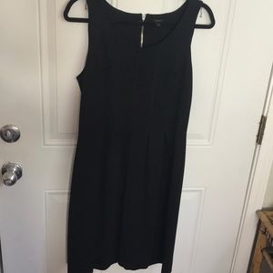 JCrew Pleated Black Dress